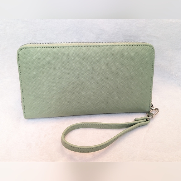 Betsey Johnson Sage Green Long Wallet *no callouts* - Picture 3 of 4